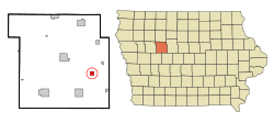 Location of Rinard, Iowa