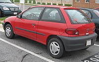 Chevrolet Metro hatchback, rear view