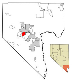 Location of Spring Valley in Clark County, Nevada