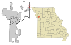 Location of Excelsior Estates, Missouri