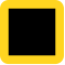Solid black square on a yellow background