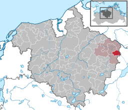 Läget för kommunen Finkenthal i Landkreis Rostock