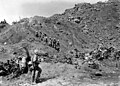 L'île d'Iwo Jima offrait un terrain de combat escarpé et rocailleux.