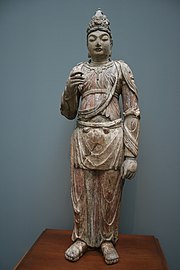 Standing Bodhisattva. Wood, Jin dynasty