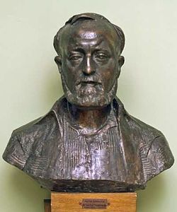 Bust of Krzysztof Penderecki by Marian Konieczny, 1979