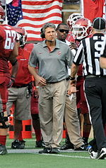 Washington State football coach Mike Leach during a 2012 season game.