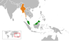 Location map for Malaysia and Myanmar.