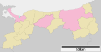 北山古墳の位置（鳥取県内）