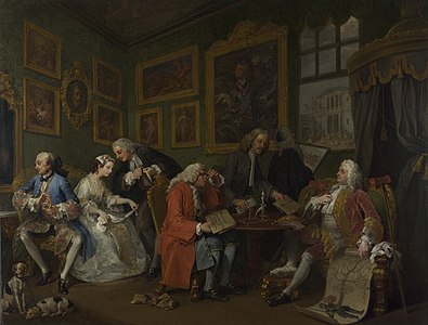 Marriage A-la-Mode: 1. The Marriage Settlement, by William Hogarth