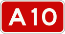 A10 motorway shield}}