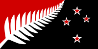 Silver Fern (Black, White and Red)