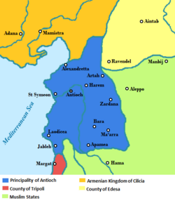 Port of St Symeon on the Mediterranean coast of the Principality of Antioch in 1135 AD.