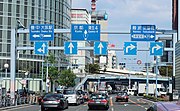 終点の梅田新道交差点 大阪府大阪市北区