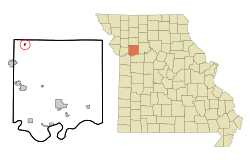 Location of Elmira, Missouri