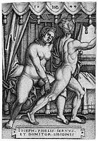 Joseph and Potiphar's Wife, 1544, 81 × 56 mm
