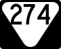 State Route 274 marker