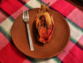 Tamal de zarzamoras - made with pineapple, raisins & blackberries.