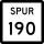 State Highway Spur 190 marker