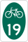 New York State Bicycle Route 19 marker