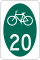 State Bicycle Route 20 marker