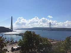 Yavuz Sultan Selim Bridge, view from Poyrazköy