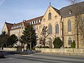 Mutterhaus der Franziskanerinnen – Kirche mit Turm (ohne Chor sowie die an die Kirche anschließende Straßenfassade zur Paderborner Straße hin)