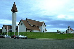 Alte und neue Kirche von Reykholt