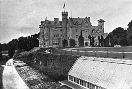 Ostansicht von Skibo Castle, ca. 1902