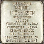 Stolperstein für Käthe Thönnissen