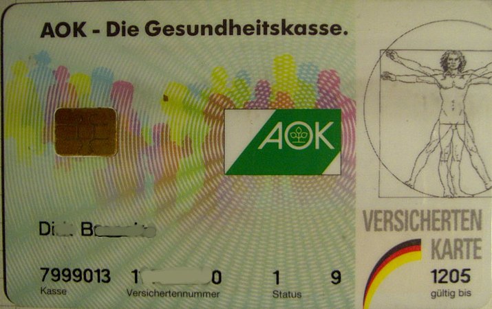 Krankenversichertenkarte von der AOK.