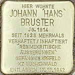 Stolperstein für Johann Bruster