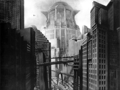 Expressionist theatre and film – Scene from Metropolis, by Fritz Lang (1927)