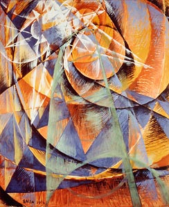 Mercury Passing Before the Sun (Mercurio transita davanti al sole; 1914), Giacomo Balla