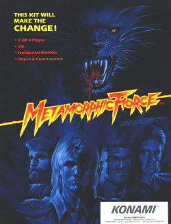 U.S. arcade flyer of Metamorphic Force