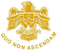 The "golden eagle" logo of Army Burn Hall College with its Latin motto "Quo non ascendam".