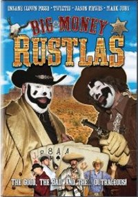 Shaggy 2 Dope and Violent J in western wear and clown makeup against a desert backdrop; beneath them is a hand of cards and several supporting characters