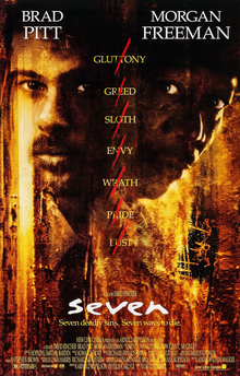 The theatrical release poster for Seven