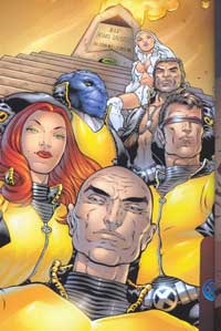 A worm's eye view of several X-Men