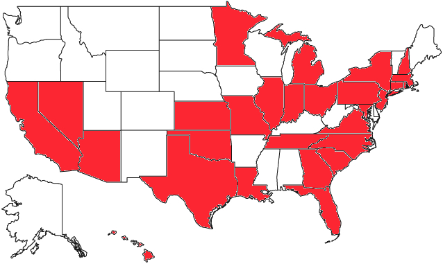 States in which Minute Clinics currently operate