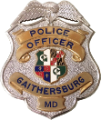 Badge of a Gaithersburg Police Department officer