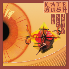 An East-Asian styled album cover, with a distant Bush slightly off center, holding on to a yellow kite that has a red dragon drawing.