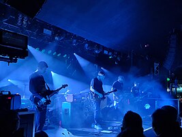 Mogwai at Rock City in 2023. (l-r) Alex Mackay, Martin Bulloch, Barry Burns, Dominic Aitchison, Stuart Braithwaite