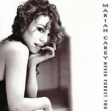 CD single cover with Mariah Carey posing her arms