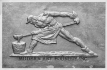 Modern art foundry logo