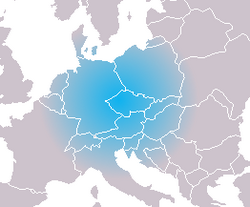 a map of Central Europe