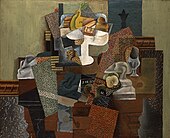 1914–15, Nature morte au compotier (Still Life with Compote and Glass), oil on canvas, 63.5 × 78.7 cm (25 × 31 in), Columbus Museum of Art, Ohio