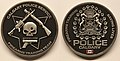 Challenge coin used by the Firearms Training branch of the Calgary Police Service (2020).[25]