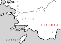 Location of Pisidia