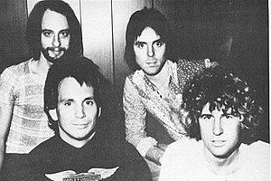 Montrose in 1975. Clockwise from top left: Alan Fitzgerald, Ronnie Montrose, Sammy Hagar, and Denny Carmassi