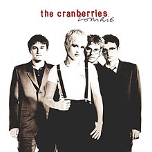 A sepia photo of The Cranberries
